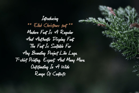 Ellok Christmas Font PNG with transparent background - Preview 2
