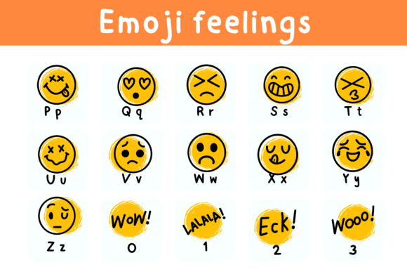 Emoji Feelings Font - Preview 6