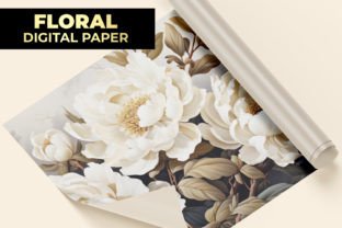 Floral Digital Paper Graphic by Creative World · Creative Fabrica