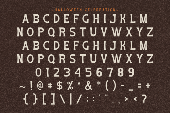 Halloween Celebration Font PNG with transparent background - Preview 4
