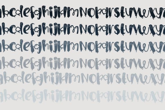 Ice Cream Drips Font PNG with transparent background - Preview 2