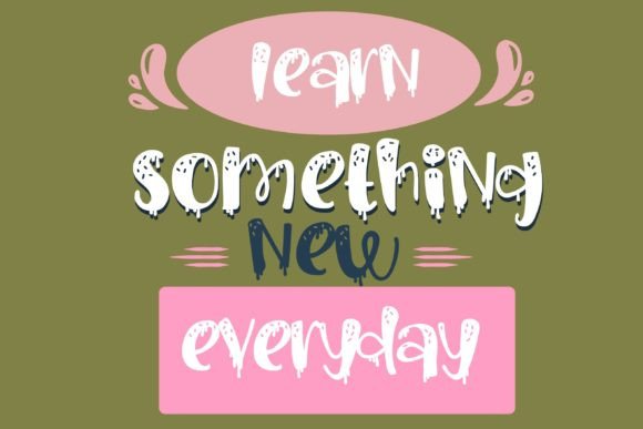 Ice Cream Drips Font PNG with transparent background - Preview 3