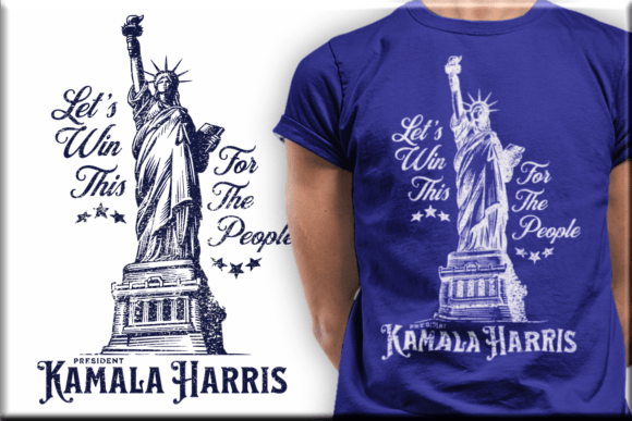 Kamala Harris 2024 a Win for the People Graphic T-shirt Designs By Nice Ass Design Co