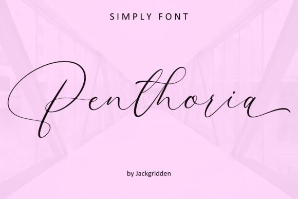 Penthoria Font PNG with transparent background - Preview 1