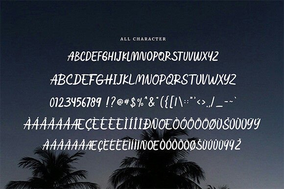 Radiant Sunset Font font preview - 5