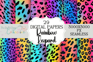 Rainbow Leopard Print Seamless Papers Graphic by lizballew · Creative ...