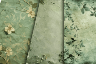 Sage Green Floral Digital Paper Bundle Graphic by Regulrcrative ...