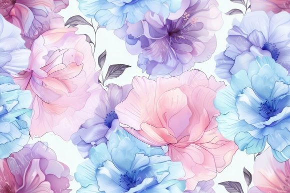Soft Floral Pattern Seamless Grafik Papier-Muster Von Sun Sublimation