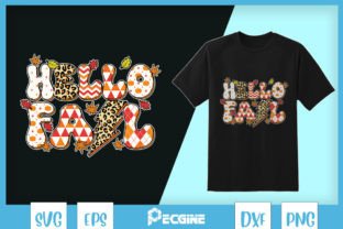 Sublimation Hello Fall Retro Fall SVG Graphic by Pecgine · Creative Fabrica