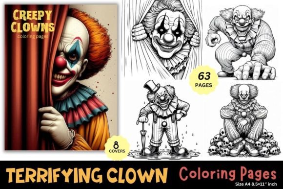Terrifying Clown Coloring Pages