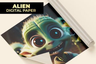 Alien Digital Paper Graphic by Creative World · Creative Fabrica