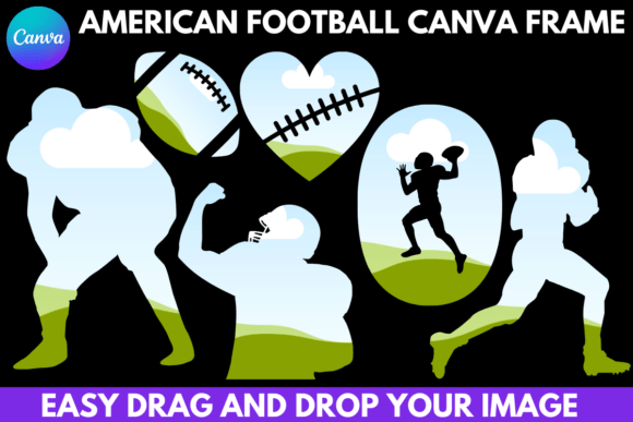 American Football Canva Frame Template
