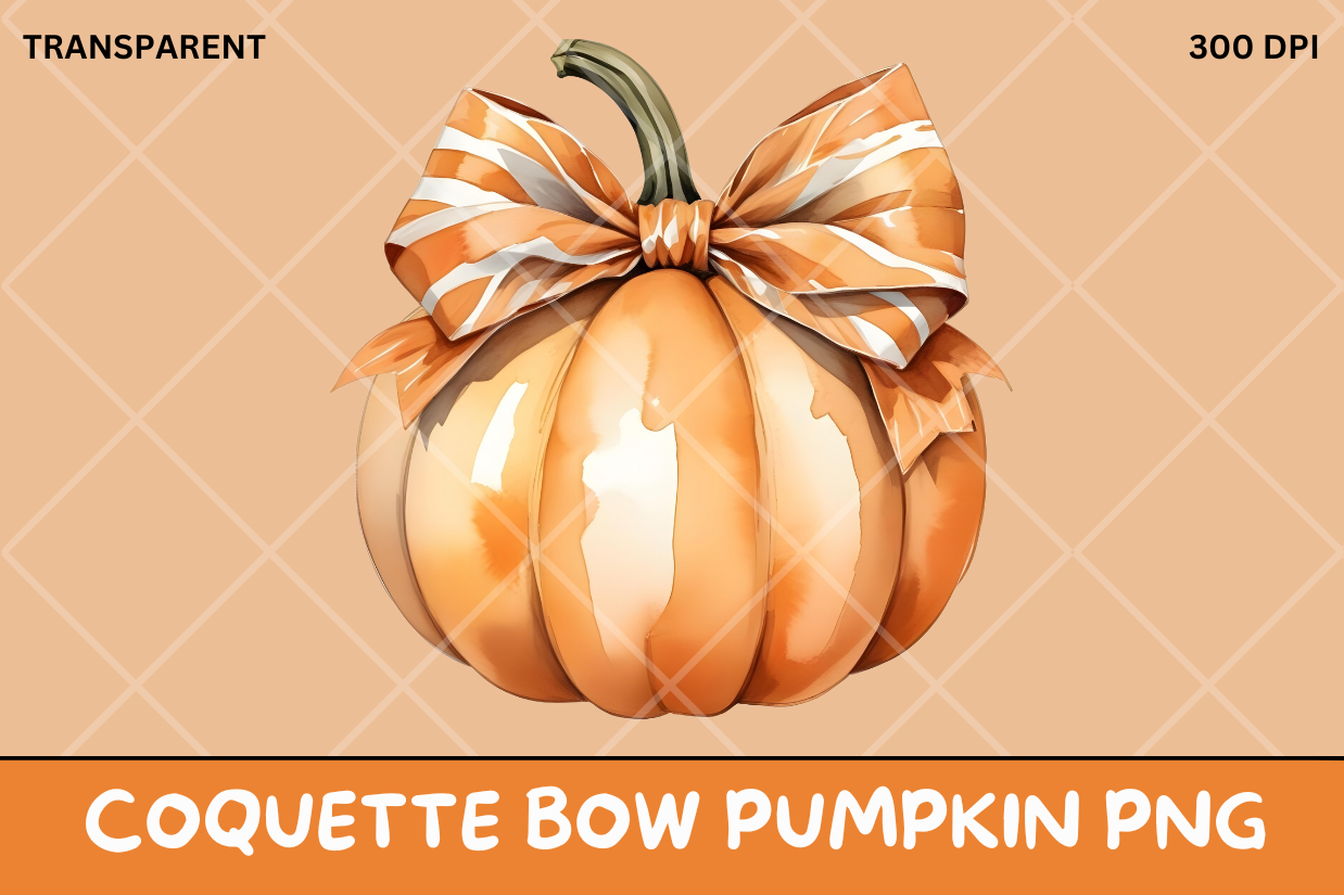 Coquette Bow Pumpkin PNG Graphic by Vector Verse · Creative Fabrica