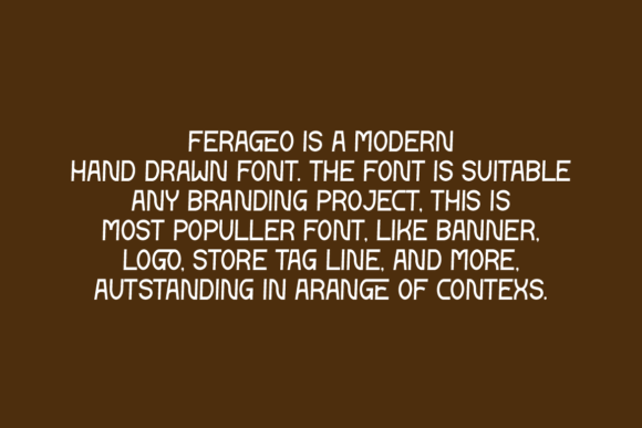 Ferageo Font PNG with transparent background - Preview 3