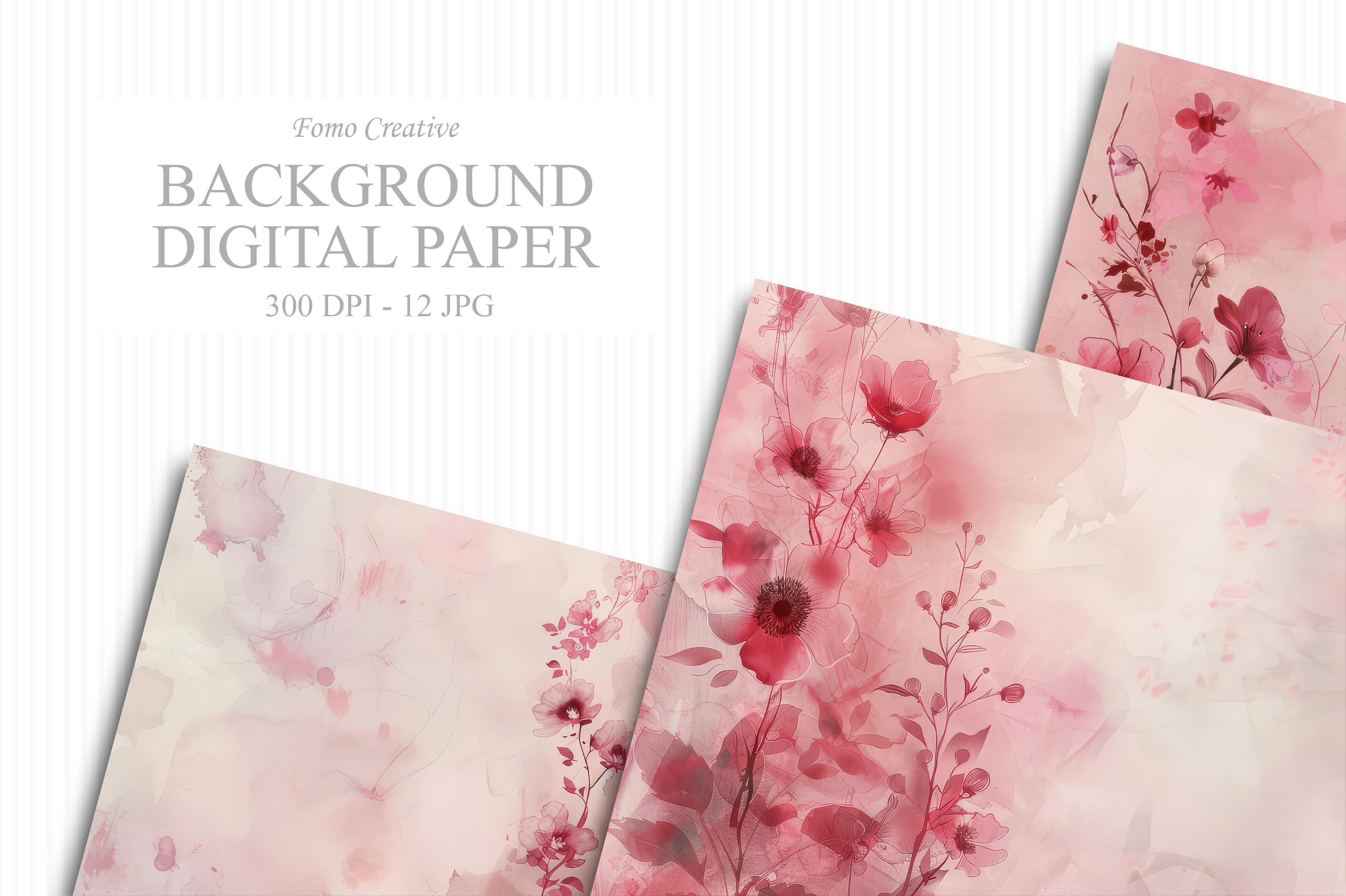 Floral Dreams Digital Paper Graphic by Fomo Creative · Creative Fabrica