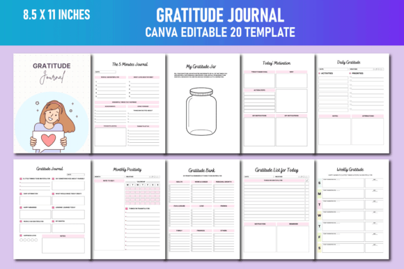 Daily Gratitude Journal Canva KDP Graphic by Lavlu Creative Zone ...