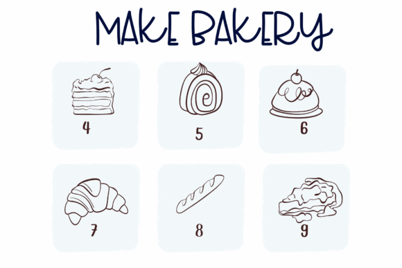 Make Bakery Font PNG with transparent background - Preview 3