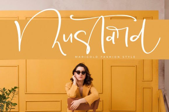 Mustard Simple Font PNG with transparent background - Preview 2