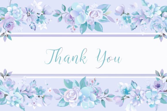 Thank You Card with Flower Frame BG