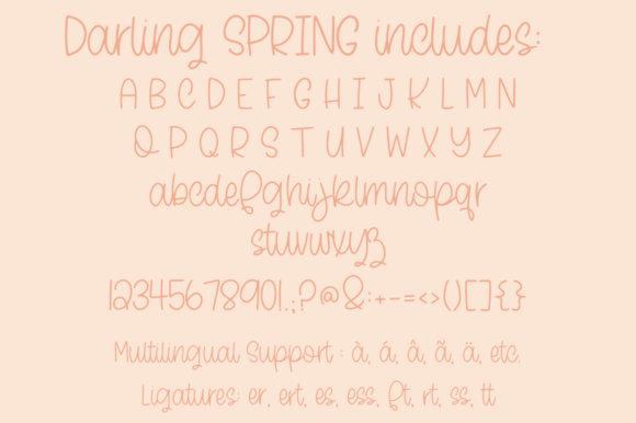 Darling Spring Font - Preview 1