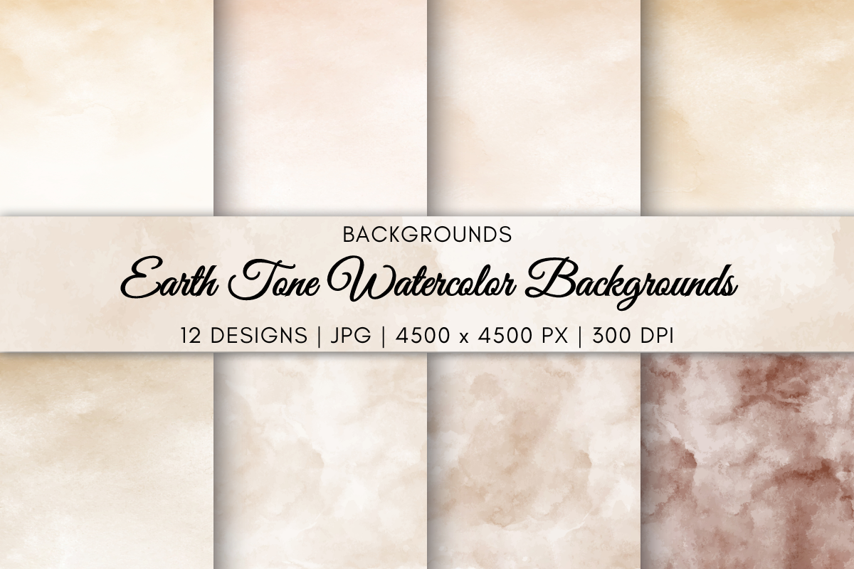 Earth Tone Watercolor Backgrounds
