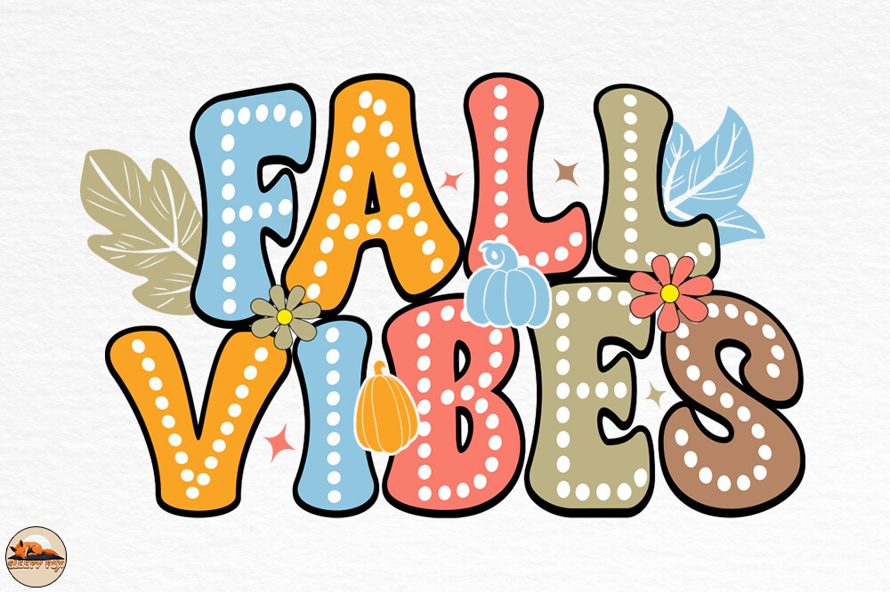 Fall Vibes SVG, Fall Autumn Sublimation Graphic by SLEEPY FOX ...