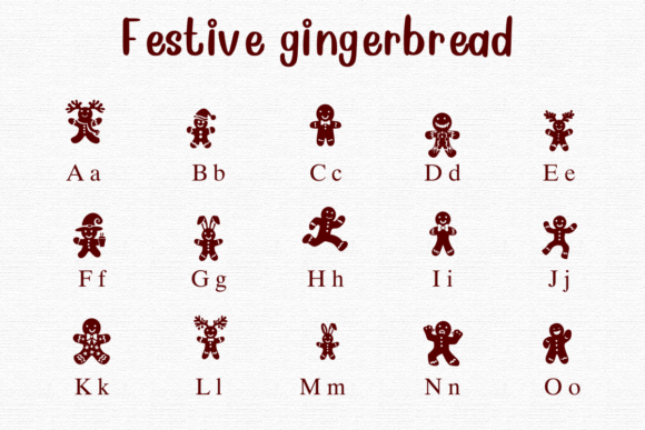 Festive Gingerbread Font - Preview 1