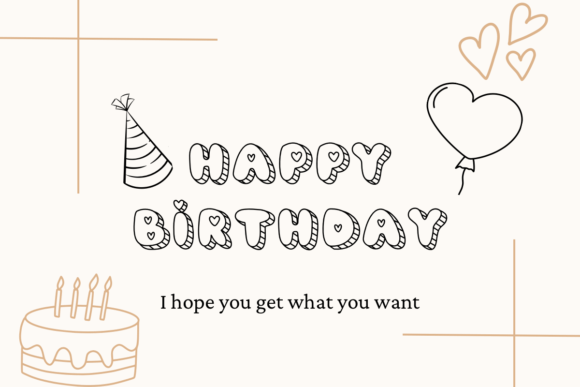 Happy Birthday Font - Preview 2