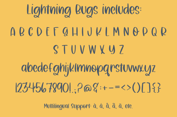 Lightning Bugs Font PNG with transparent background - Preview 2