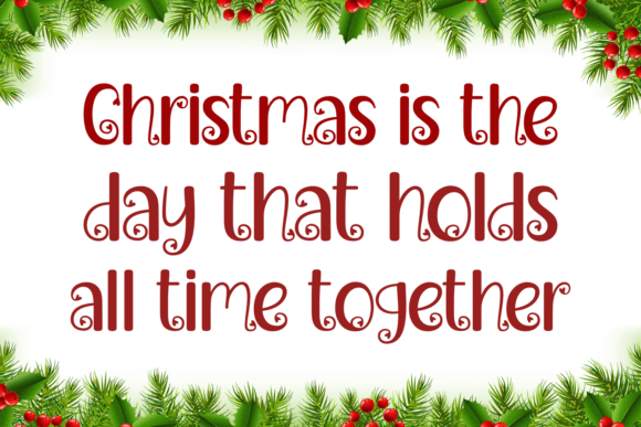 Love Xmas Font PNG with transparent background - Preview 1