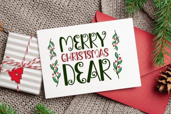 Love Xmas Font PNG with transparent background - Preview 2