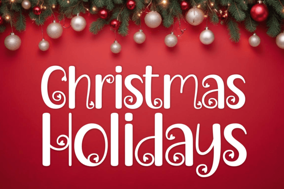 Love Xmas Font PNG with transparent background - Preview 3