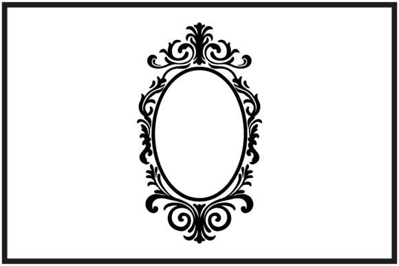 Mirror Silhouette,antique Mirror Clipart