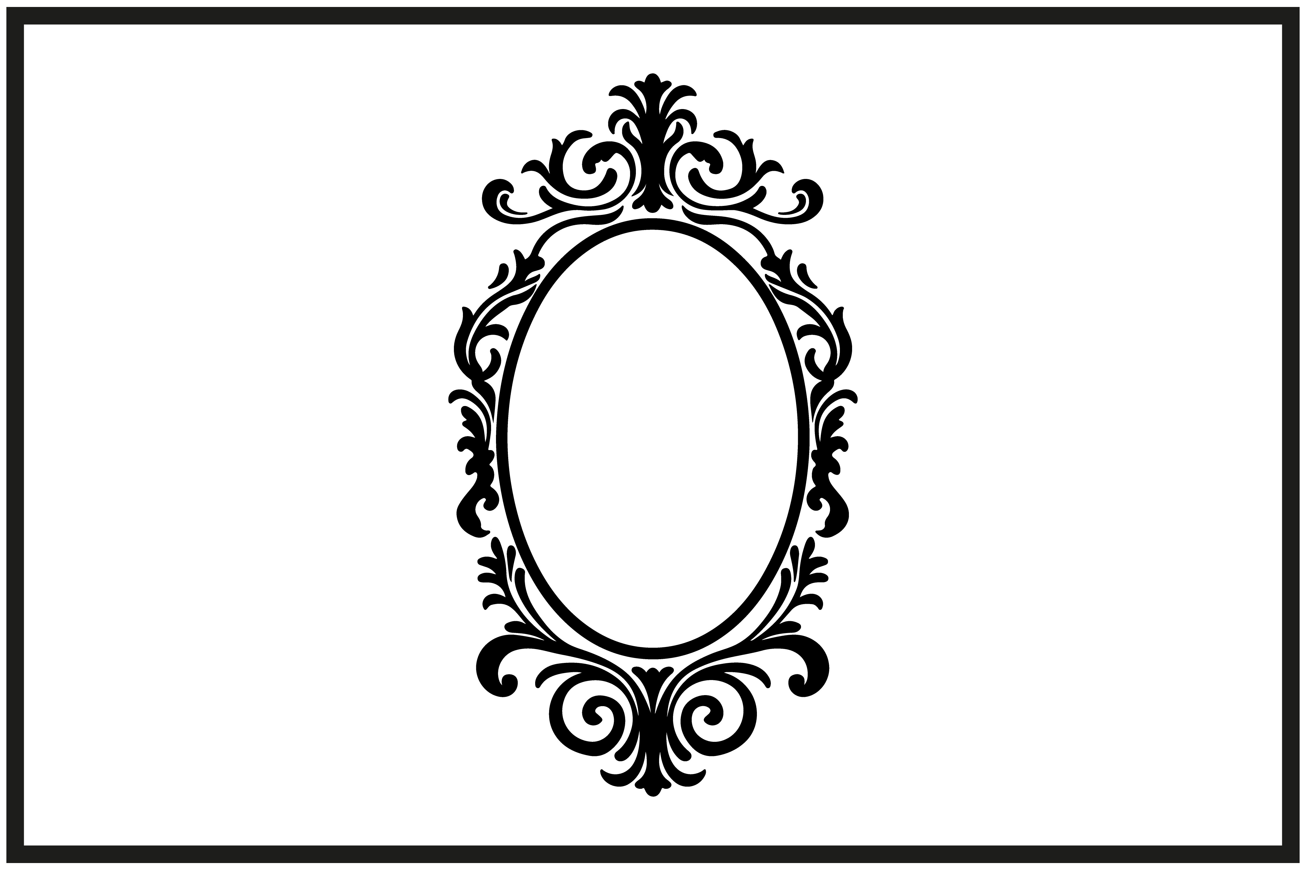 Mirror Silhouette,antique Mirror Clipart