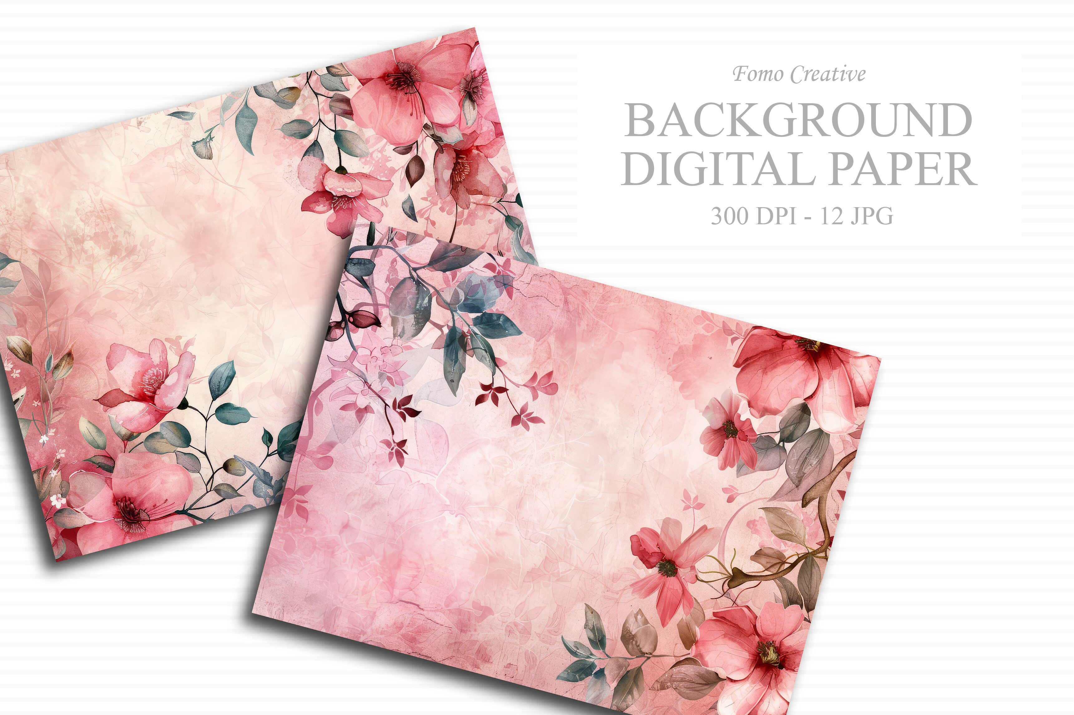 Pink Paradise Digital Paper Graphic by Fomo Creative · Creative Fabrica