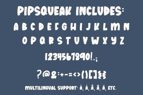 Pipsqueak Font PNG with transparent background - Preview 1