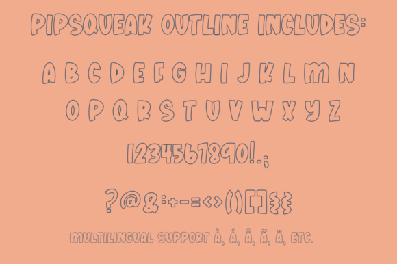 Pipsqueak Font PNG with transparent background - Preview 2
