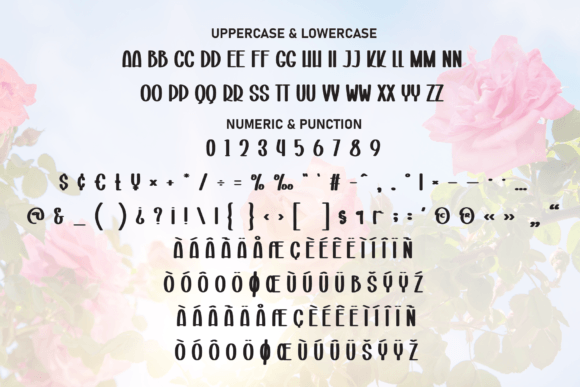 Rose Garden Font PNG with transparent background - Preview 6