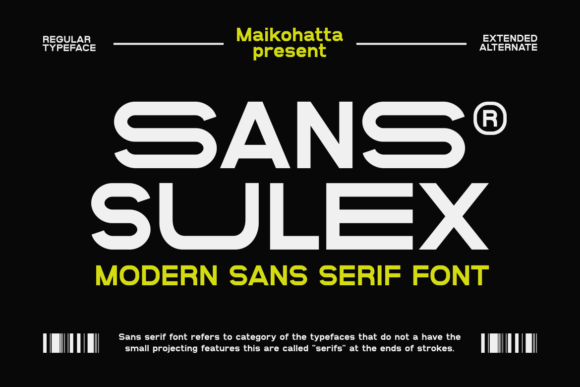 Sans Sulex Sans Serif Font By maikofarazhatta