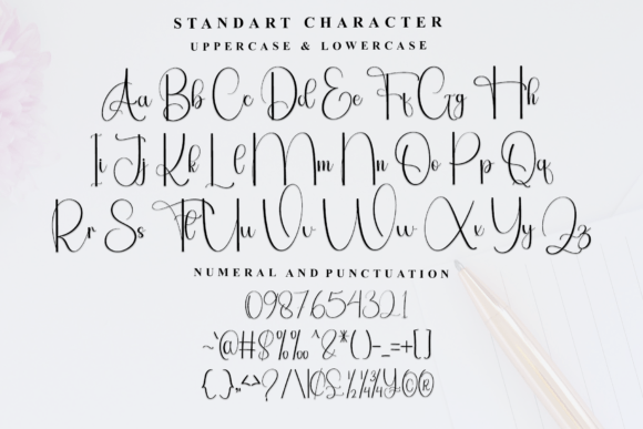 Simple Writing Font PNG with transparent background - Preview 4