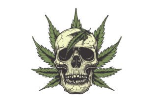 Cannabis Weed Skull Vector Illustration Graphic by Best Sublimation T ...