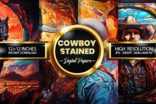 Cowboy Stained Digital Papers Graphic by Hurairagraphics · Creative Fabrica
