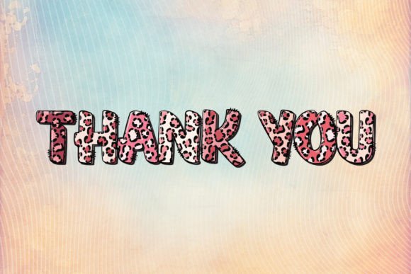 Pink Leopard Font PNG with transparent background - Preview 3