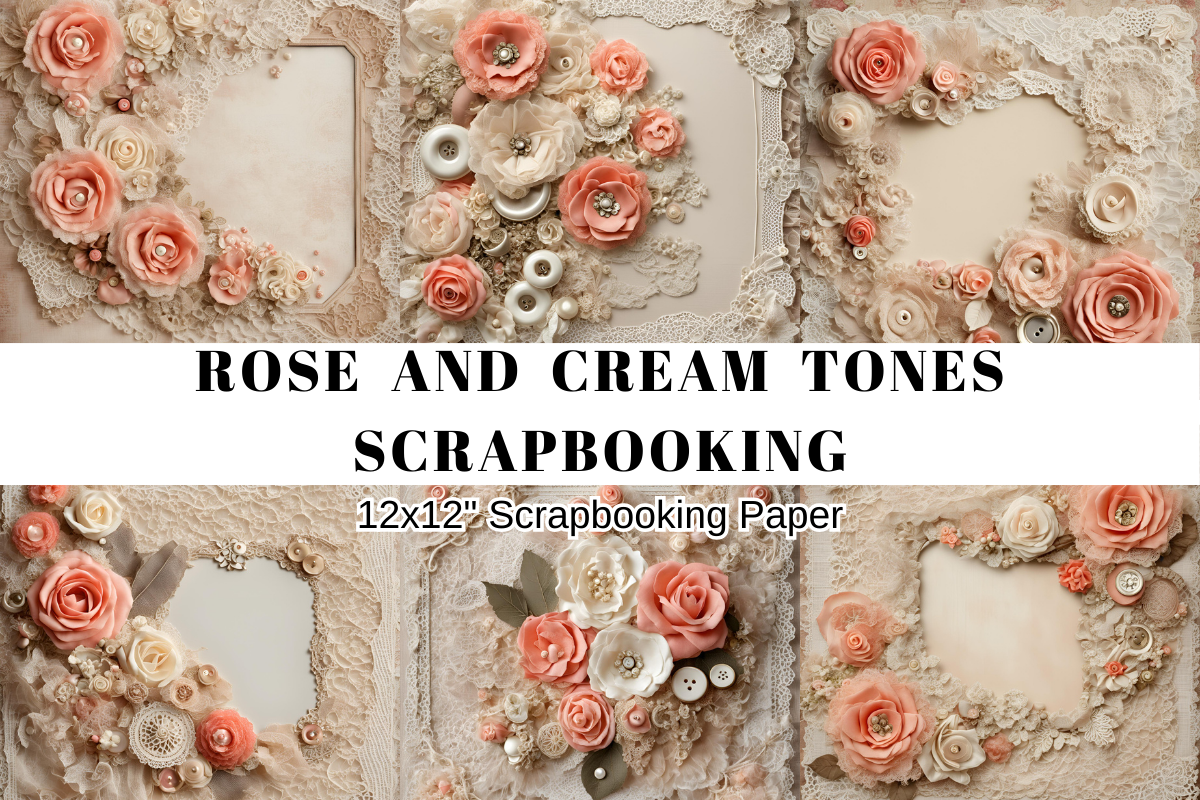 Rose and Cream Tones Elegance Graphic by Jacky Studio · Creative Fabrica