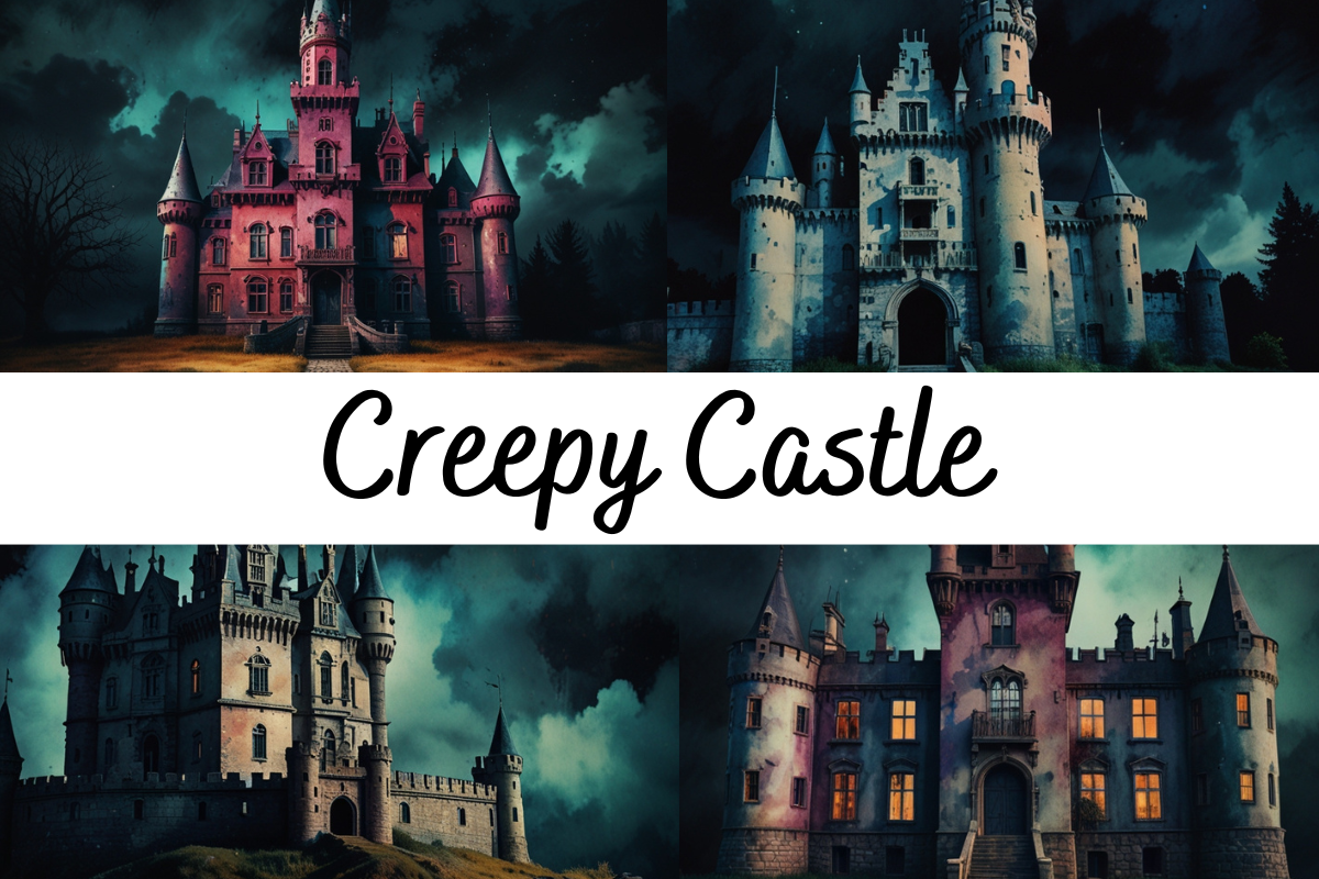 Creepy Castle Graphic by PrintYourArt · Creative Fabrica