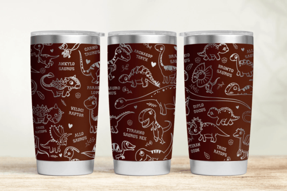 Dinosaur 20oz 30oz Laser Tumbler Wrap