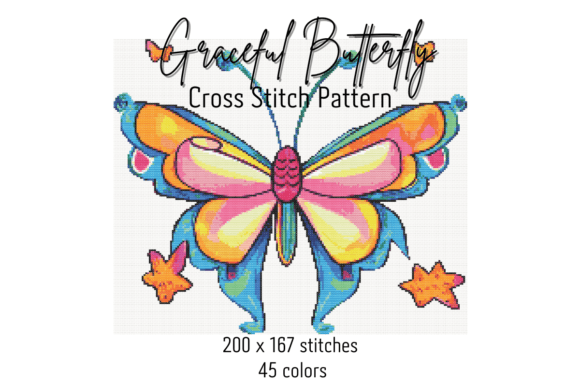 Graceful Butterfly Cross Stitch Pattern