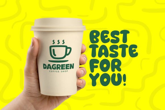 Green Yellow Font PNG with transparent background - Preview 2