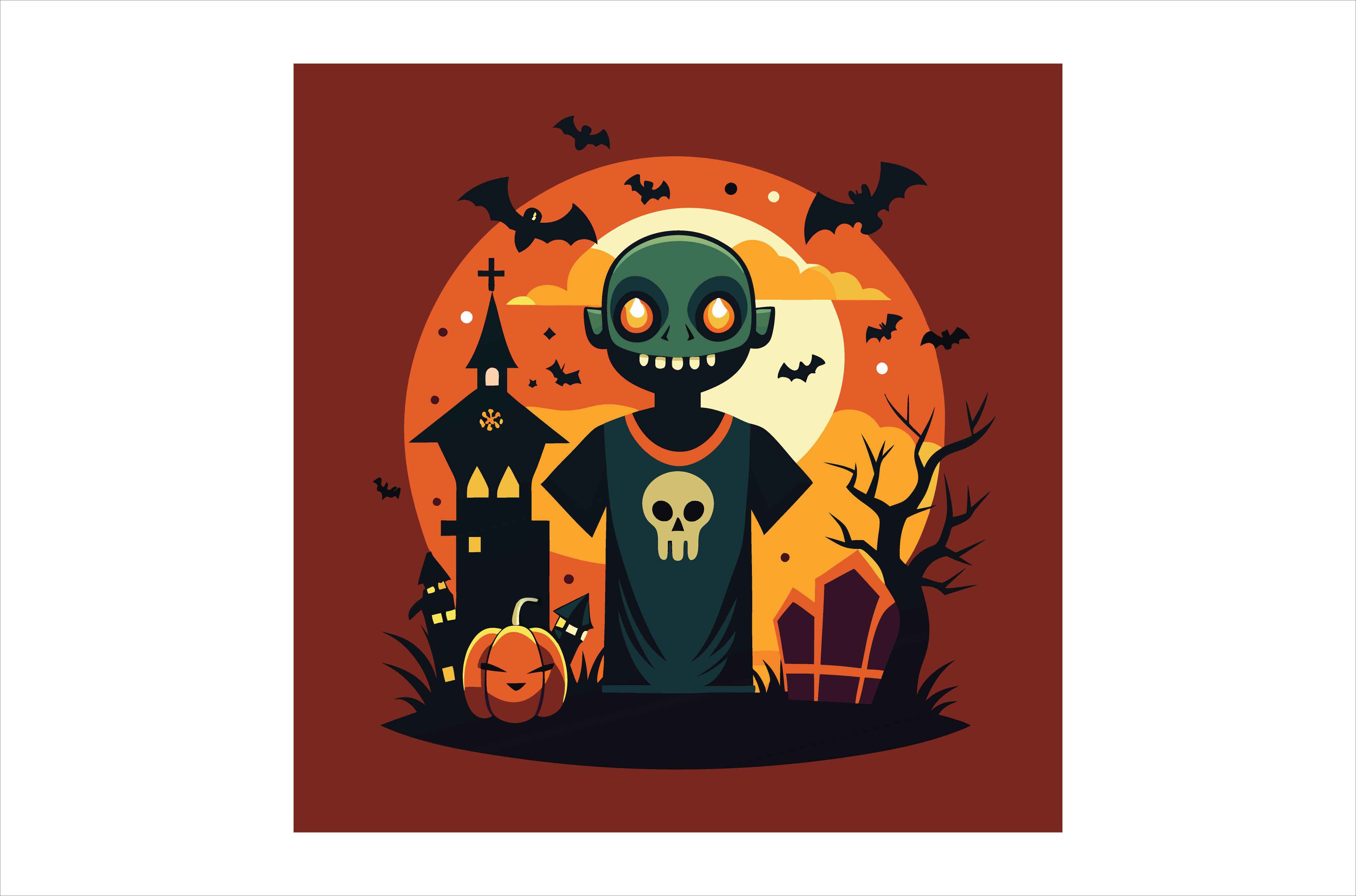 Halloween T-shirts Design Graphic by UR design shop · Creative Fabrica