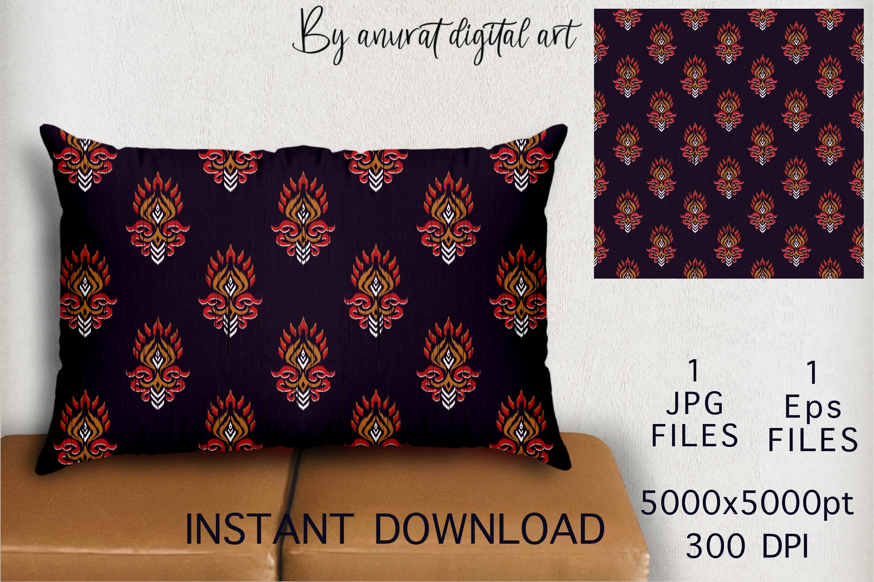 Ikat Graphics Ikat Pattern Design Graphic by Anurat Digital Art · Creative Fabrica